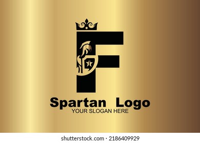 initial Letter F spartan  logo