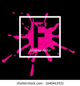 Initial Letter F Splash Style Logo For Company
