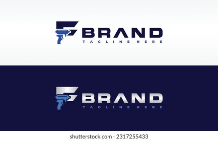 letra inicial logotipo de fumigador F
