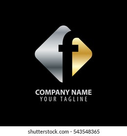Initial Letter F Square Logo