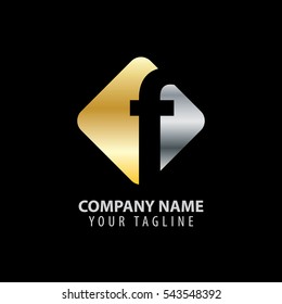 Initial Letter F Square Logo