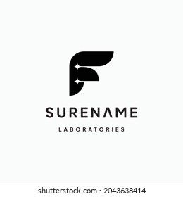 Initial letter F stars typography logo design with stars logo inspiration vector icon illustration custom logo design