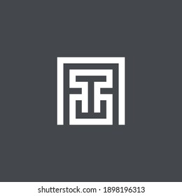 Initial Letter F T Shield Secure Safe Secret Strong Smart logo design 