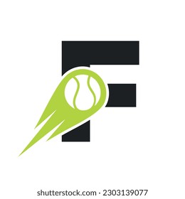 Plantilla De Diseño Del Logotipo De La Letra Inicial F Tennis Club. Academia Deportiva de Tenis, Logo del Club