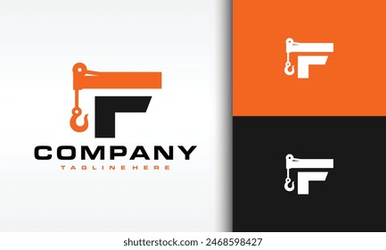 initial letter F towing logo