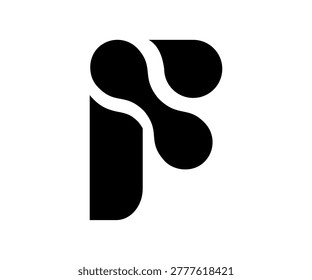 initial letter f. Unique, clean, simple and easily recognizable logo.