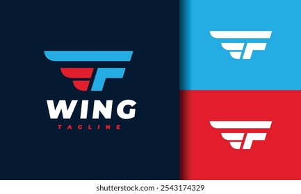 Anfangsbuchstabe F-Flügel-Logo