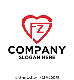 Anfangsbuchstabe F Z Logo, Vektordesign-Vorlage