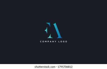 Plantilla vectorial de diseño del logotipo AF o AF de la carta inicial. Ilustración del vector de diseño del logotipo de AF de Creative Resumen