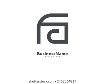 Letra inicial fa o af logo icono diseño Vector