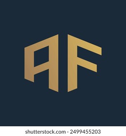 Initial letter fa or af logo icon design vector