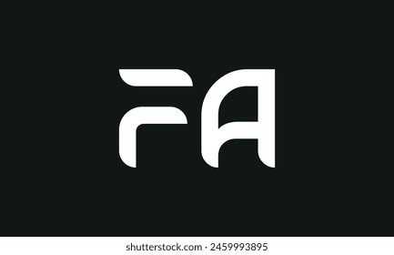 Letra inicial FA Logo Design. FA Logo Design. Logotipo creativo y moderno de FA.