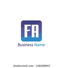 Initial Letter FA Logo Template Design