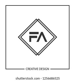 Initial Letter FA Logo Template Design