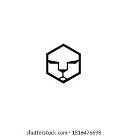 Initial Letter Face Lion Logo Icon Design