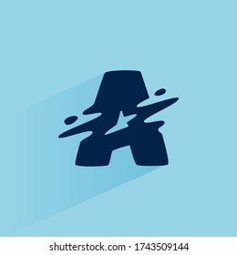 Initial letter A fast speed logo design template. Vector wave line font for sport labels, dynamic headlines, bets posters, etc.