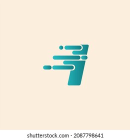 Initial Letter I Fast Speed Logo Design Template. Drop icon