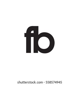 Initial letter FB black white logo