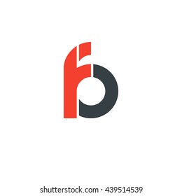 initial letter fb linked round lowercase logo red