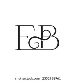 Initial letter FB logo design creative modern symbol icon monogram