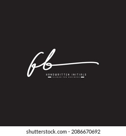 Logo de la carta inicial de Facebook - Logo del estilo de la firma manuscrita
