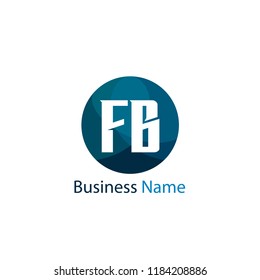 Initial Letter FB Logo Template Design