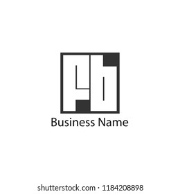 Initial Letter FB Logo Template Design