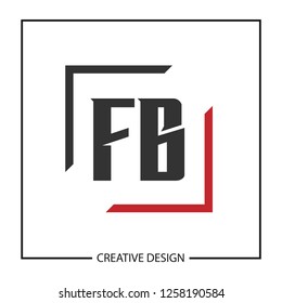 Initial Letter FB Logo Template Vector Design