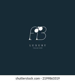 Initial letter FB minimal vector icon design template