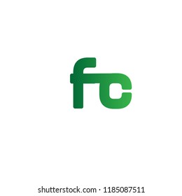 Initial Letter FC Linked, Rounded Logo Design