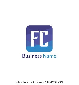Initial Letter FC Logo Template Design