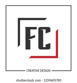 Initial Letter FC Logo Template Design