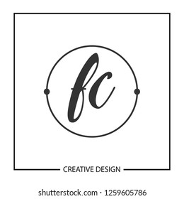Initial Letter FC Logo Template Design