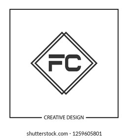 Initial Letter FC Logo Template Design