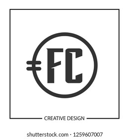 Initial Letter FC Logo Template Vector Design