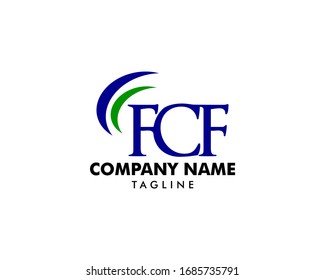 Design der FCF-Logo-Vorlage für den Anfangsbuchstaben