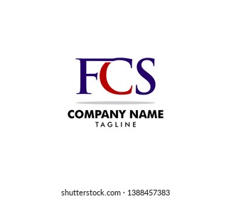 Initial Letter FCS Logo Template Design