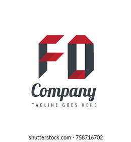 Initial Letter FD Design Logo With Square