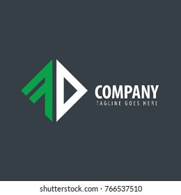 Initial Letter FD Design Logo