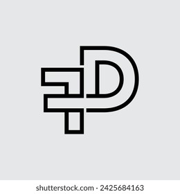 Initial letter FD logo design creative modern symbol icon monogram
