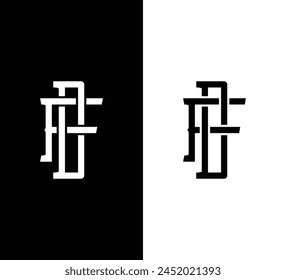 letra inicial Vector de diseño de logotipo FD. Plantilla de Vector de diseño FD inicial