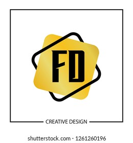 Initial Letter FD Logo Template Design