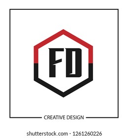 Initial Letter FD Logo Template Design