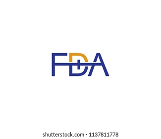 Initial Letter FDA Icon Vector Logo Template Illustration Design