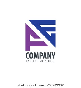 Initial Letter FE Design Logo