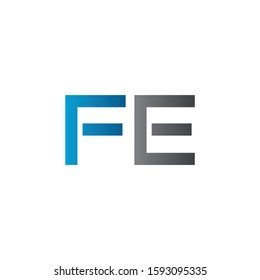 Initial Letter FE Logo Design Vector Template. Creative Alphabetical FE Letter Logo