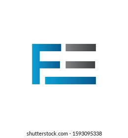 Initial Letter FE Logo Design Vector Template. Creative Alphabetical FE Letter Logo