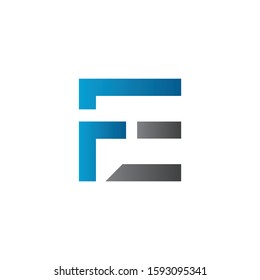 Initial Letter FE Logo Design Vector Template. Creative Alphabetical FE Letter Logo