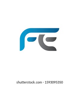 Initial Letter FE Logo Design Vector Template. Creative Alphabetical FE Letter Logo