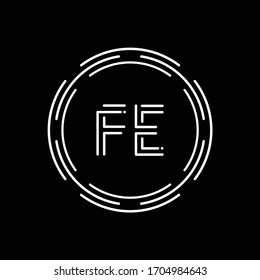 Initial Letter FE Logo Design Vector Template. Creative Linked Alphabetical FE Logo Vector